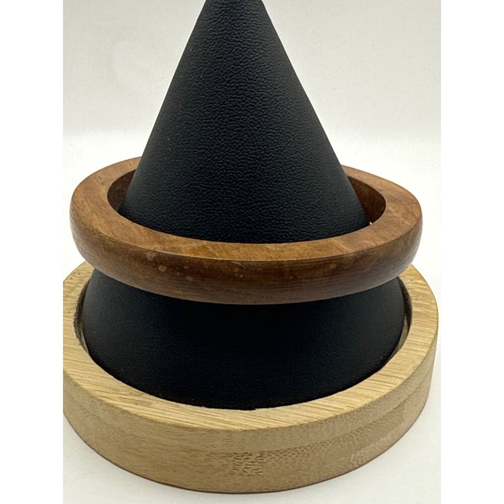 Wooden Bangle Bracelet Natural Finish Smooth Design Unisex Fashion Accessory